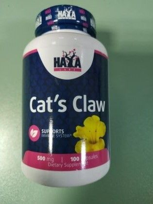  КОТЕШКИ НОКЪТ 3% ЕКСТРАКТ капсули 500 мг. 100 броя / HAYA LABS CATS CLAW 3% EXTRACT